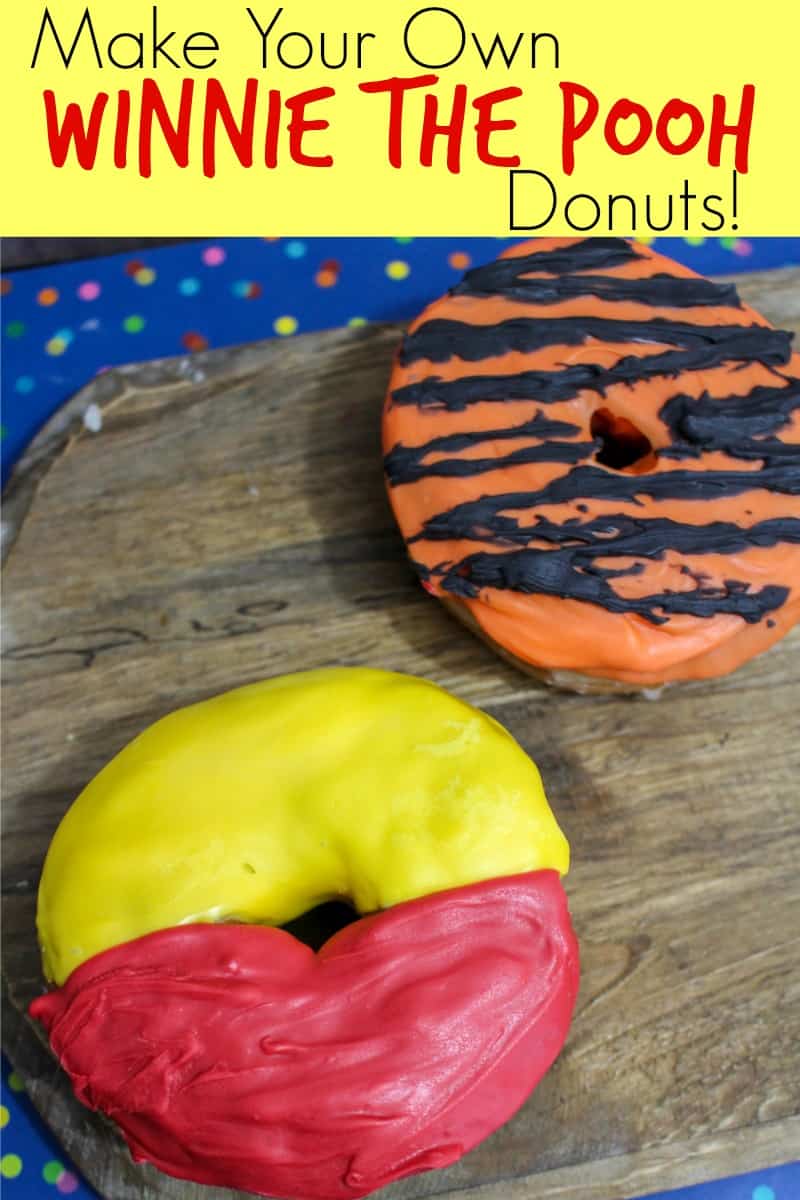 These Winnie the Pooh Donuts are the perfect treat for any kid! The Christopher Robin movie is full of great life lessons as well as inspiration for these delicious Winnie the Pooh Donuts! #Donuts #winniethepooh #breakfast #easybreakfast