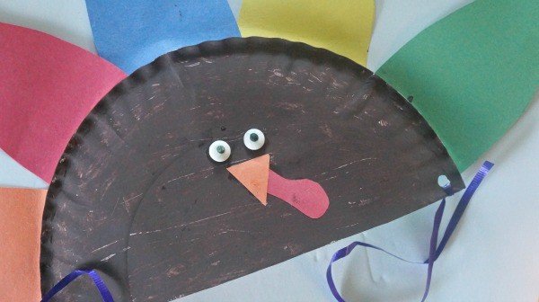 Paper plate turkey thanksgiving crafts for kids
