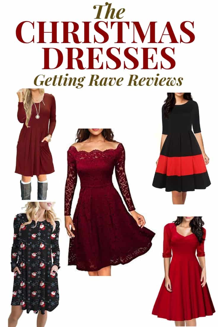 These holiday dresses are getting rave reviews on Amazon. Women are going crazy over the affordable and trendy styles that are perfect for this holiday season! #christmas #christmasdress #dresses #christmasfashion