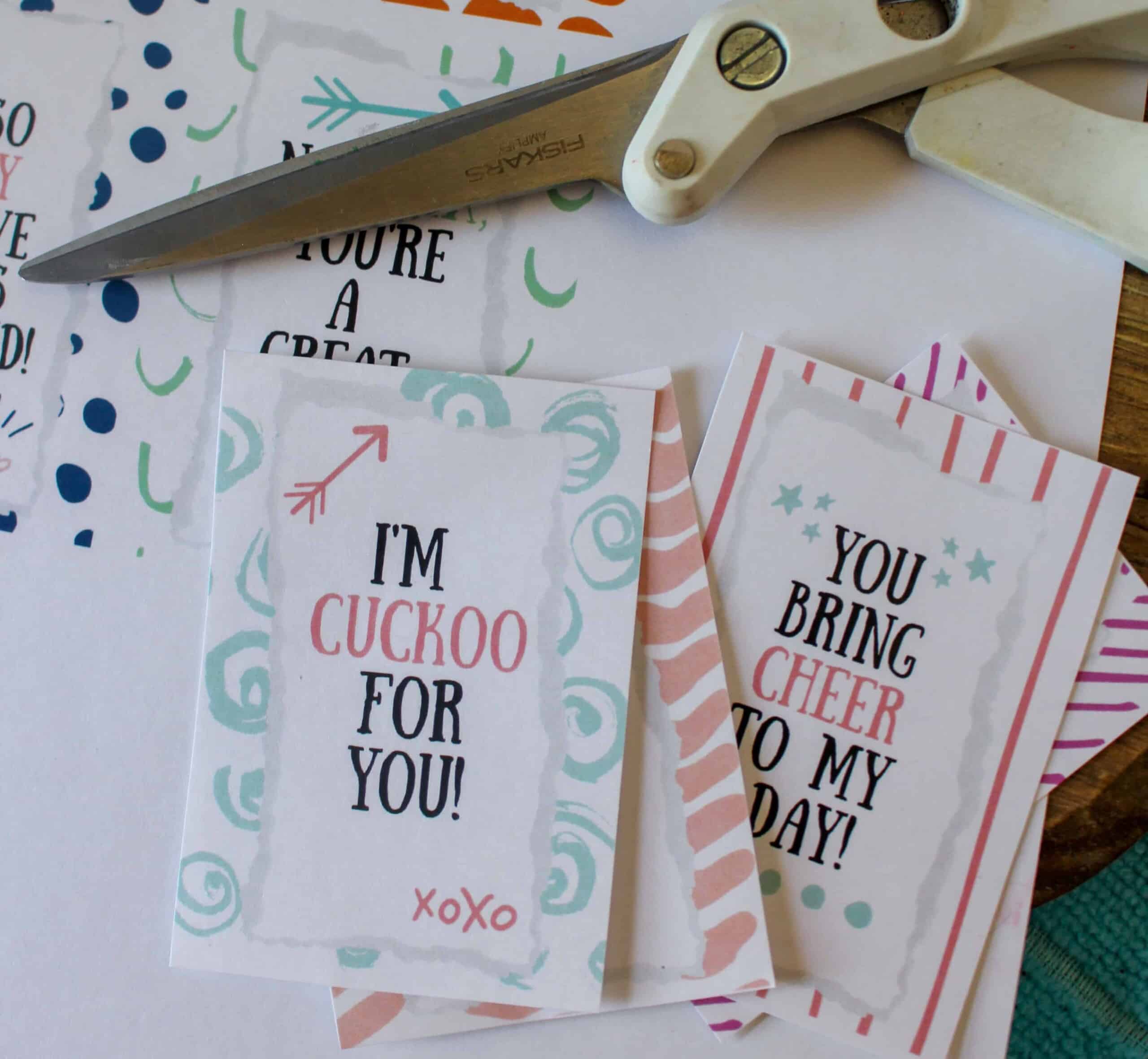 Cereal Valentines with Printable Cards