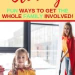 Spring Cleaning tips for involving the entire family using fun rewards and games!
