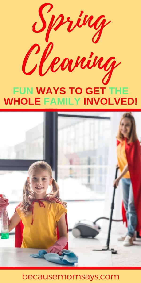 Spring Cleaning tips for involving the entire family using fun rewards and games!