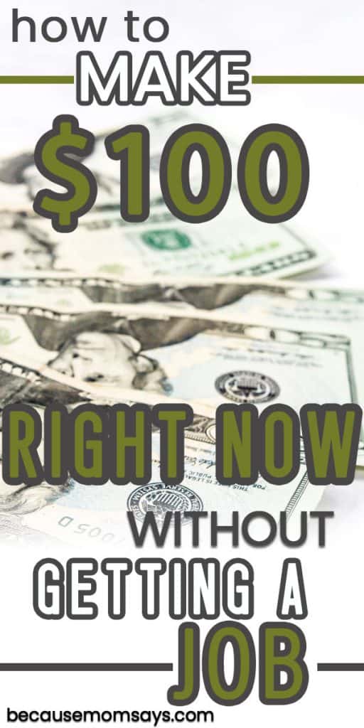 Money on table - need 100 dollars now