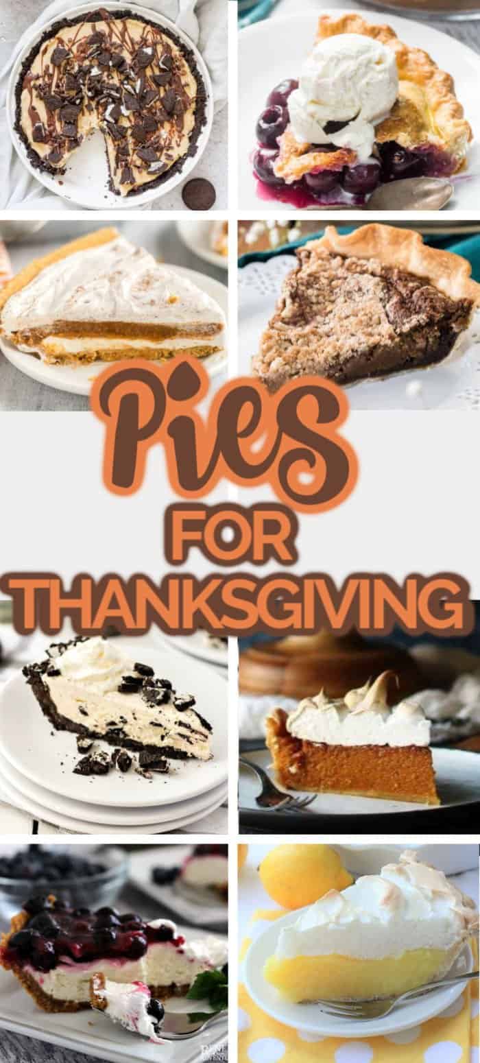 Thanksgiving Pies in a collage