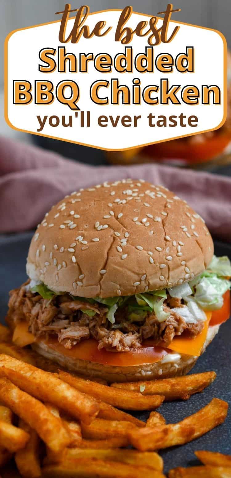 Shredded BBQ Chicken Sandwiches - Because Mom Says