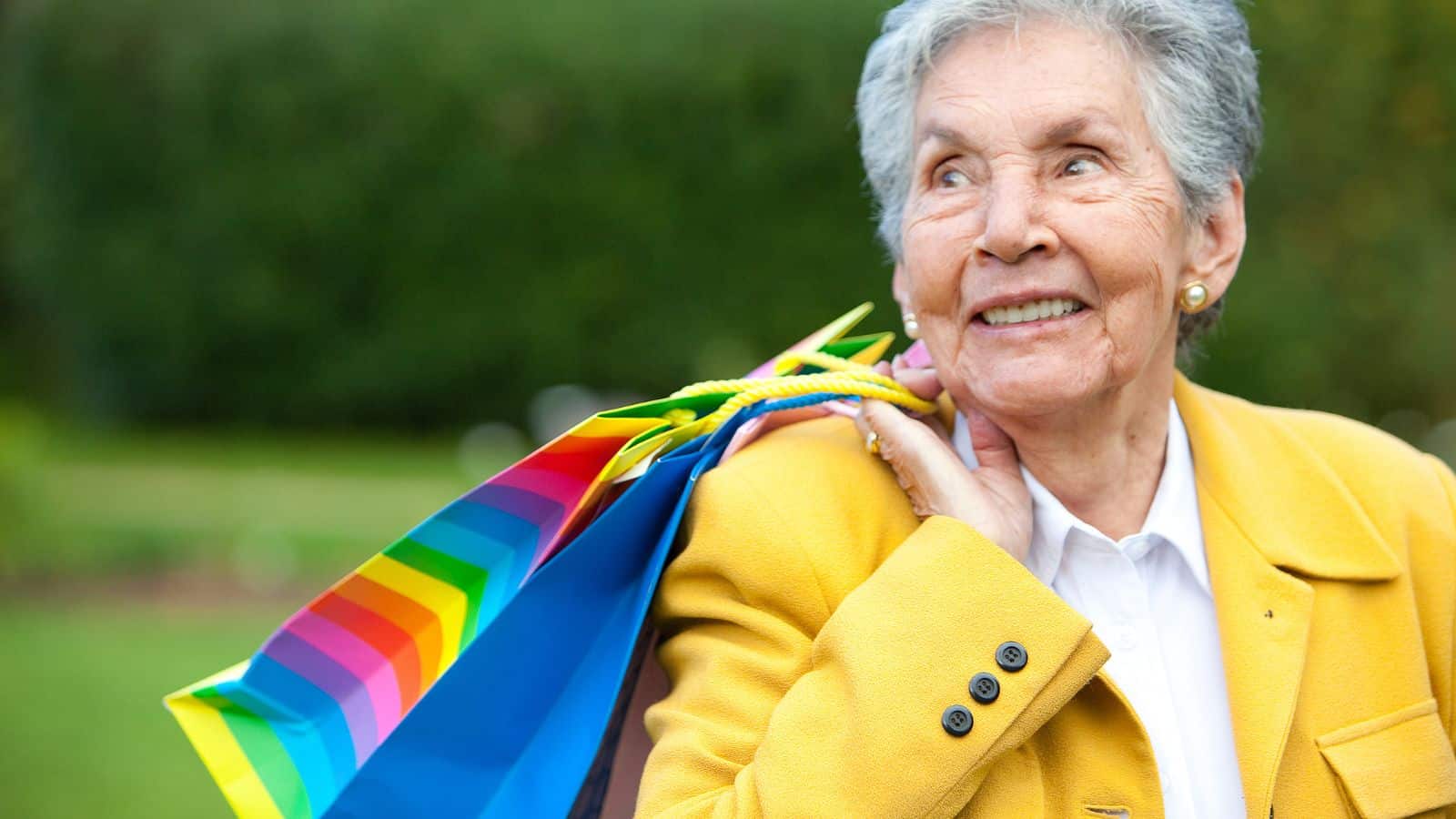 Elderly Lady with Shopping