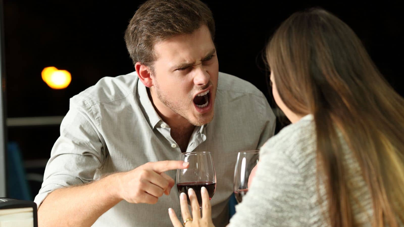 Couple Fighting at Dinner