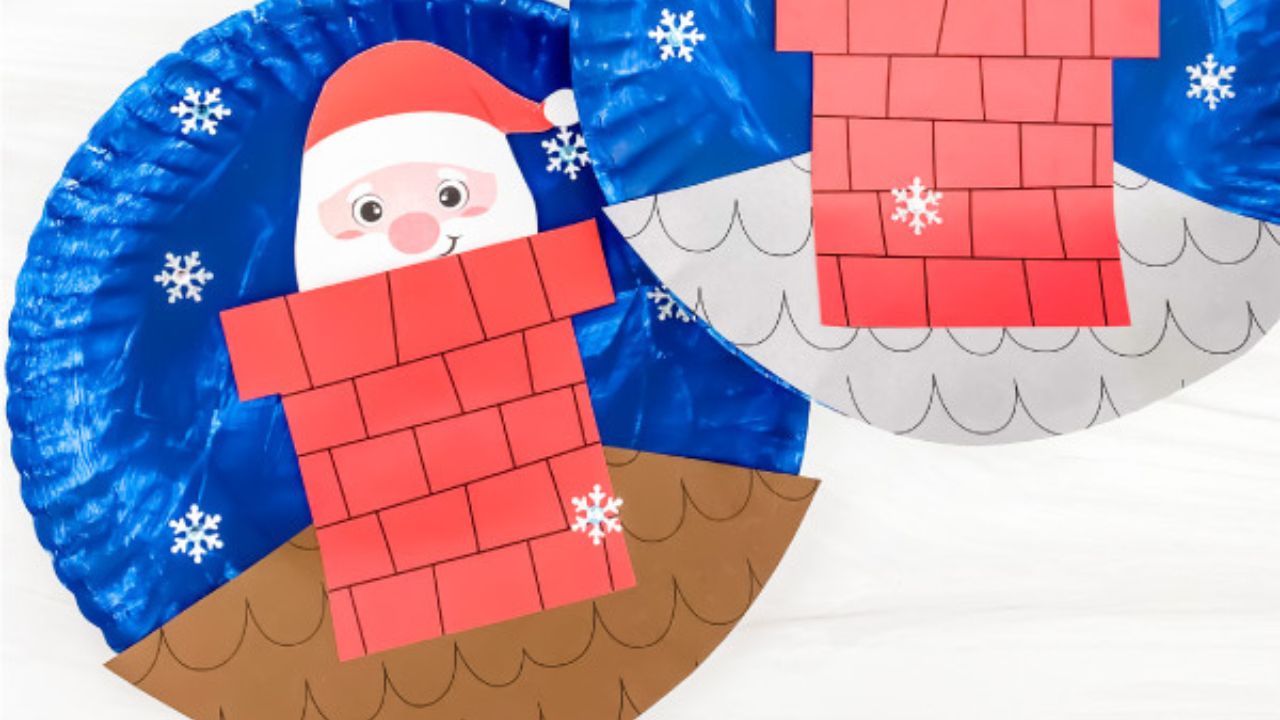 Moving Santa Paper Plate Craft For Kids