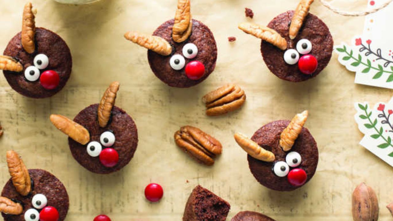 Reindeer Pecan Brownies