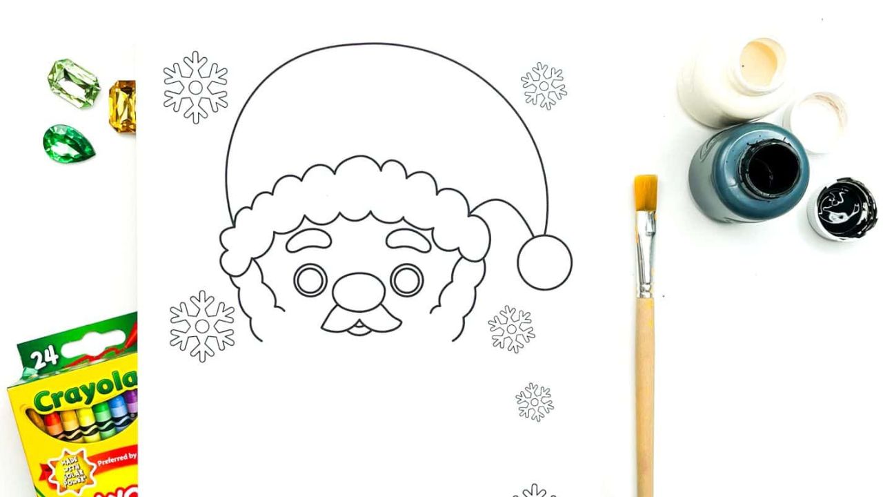 Santa Handprint Template