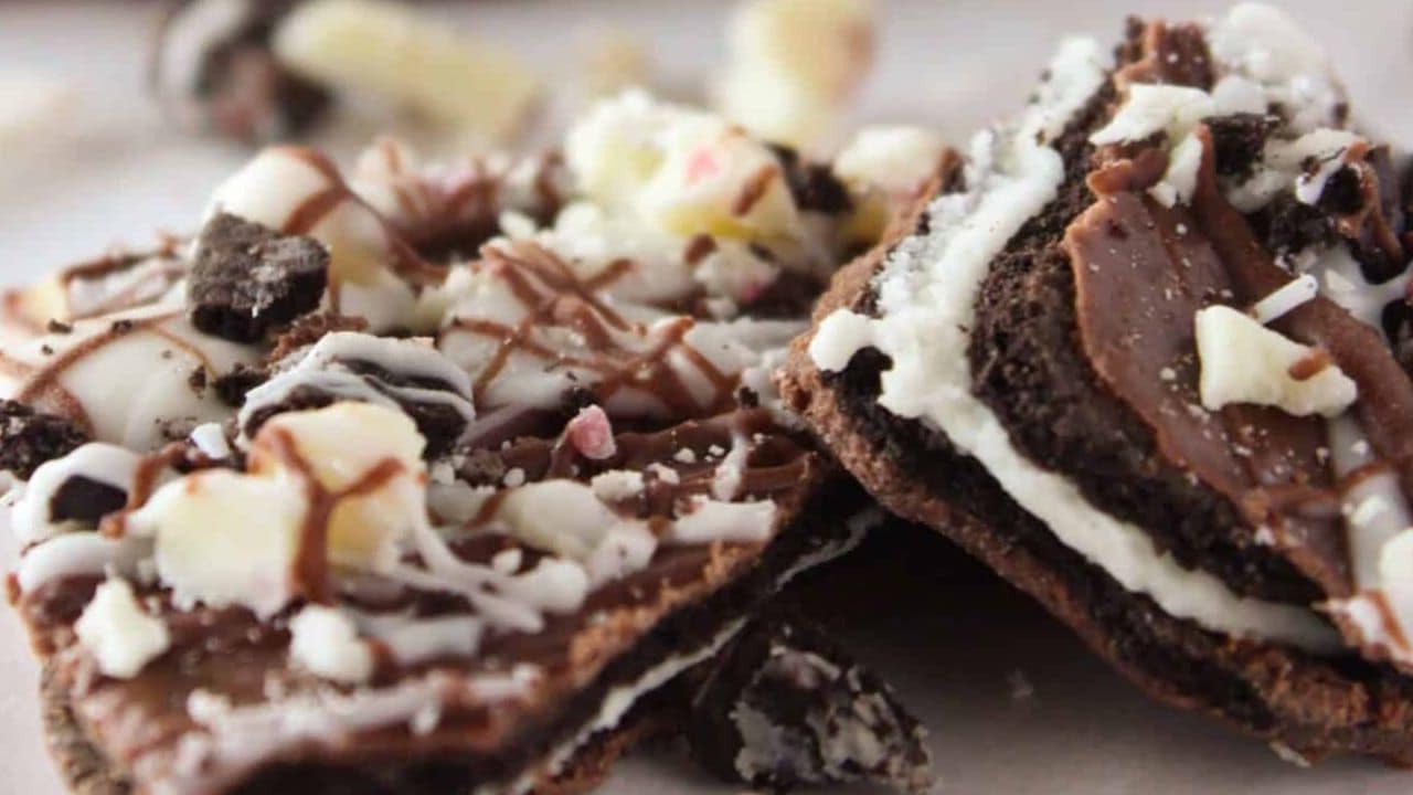 No Bake Oreo Peppermint Bark