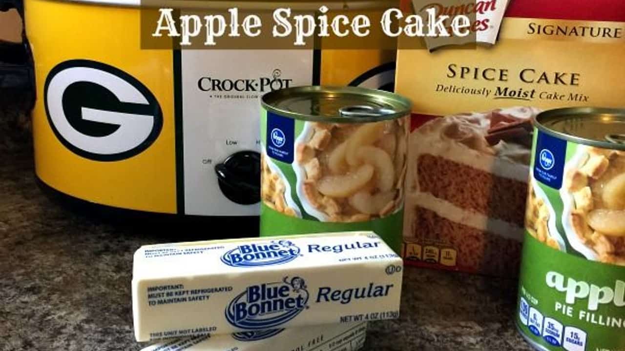3 Ingredient Slow Cooker Apple Spice Cake